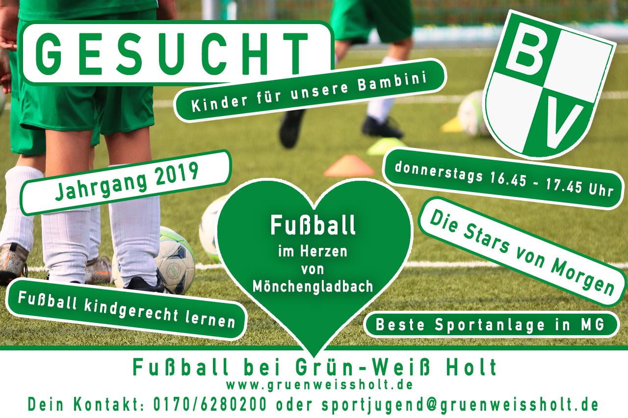 Flyer Bambini Grün-Weiß Holt